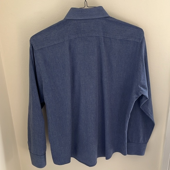 Men’s Chambray Dress Shirt - Picture 3 of 4